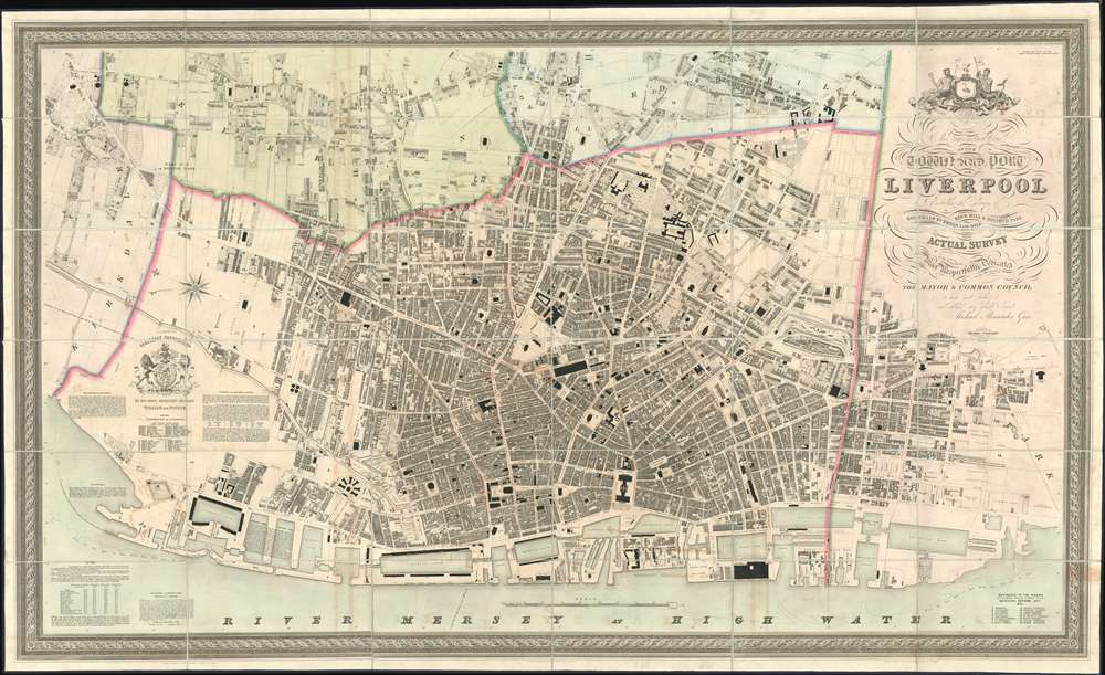 This Trigonometrical Plan of the Town and Port of Liverpool including the environs of Kirkdale Everton Low Hill Edge Hill and Toxteth Park from Actual Survey. - Main View