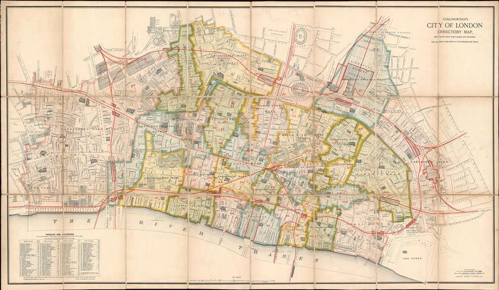 Collingridge's City of London Directory Map, Shewing the Latest Improvements and Alterations. - Main View