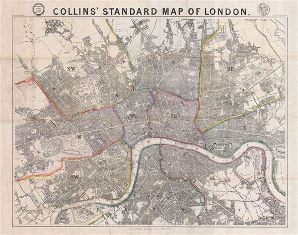 Collins Standard Map Of London Geographicus Rare Antique Maps