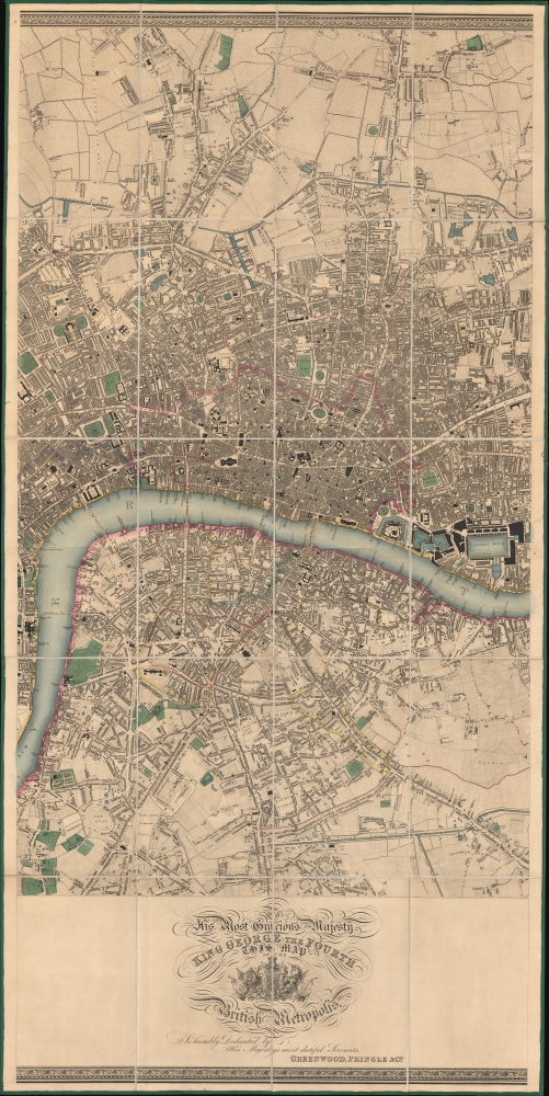 Map of London, from An Actual Survey made in the Years 1824, 1824 and 1826 by C. an J. Greenwood. - Alternate View 3