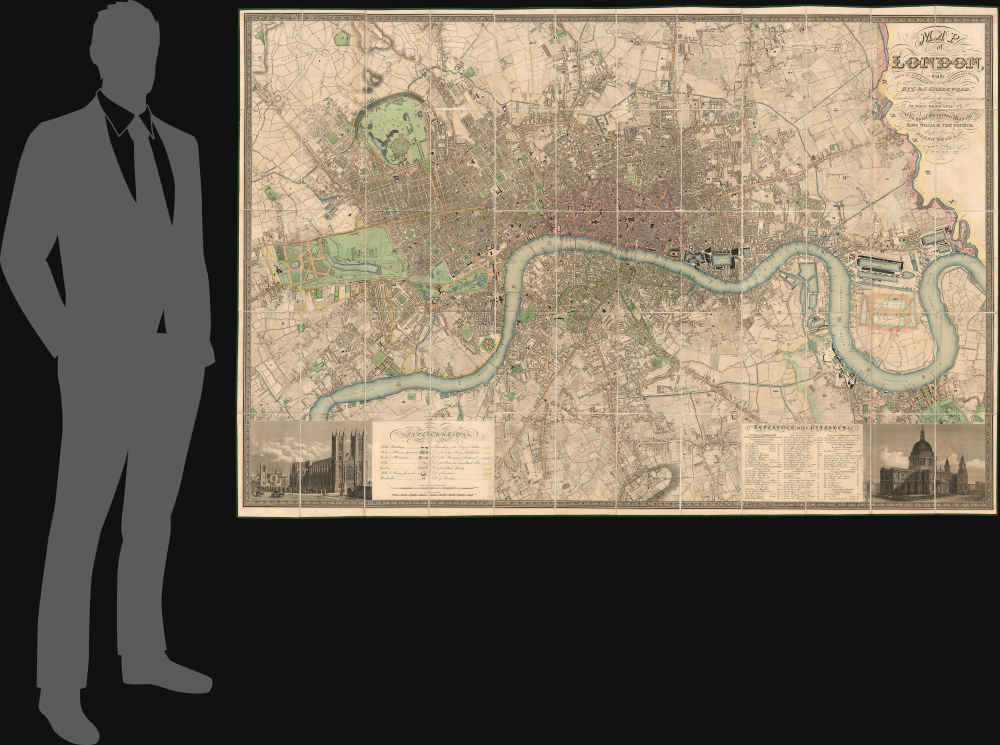 Map of London, from An Actual Survey made in the Years 1824, 1824 and 1826 by C. and J. Greenwood. - Alternate View 1