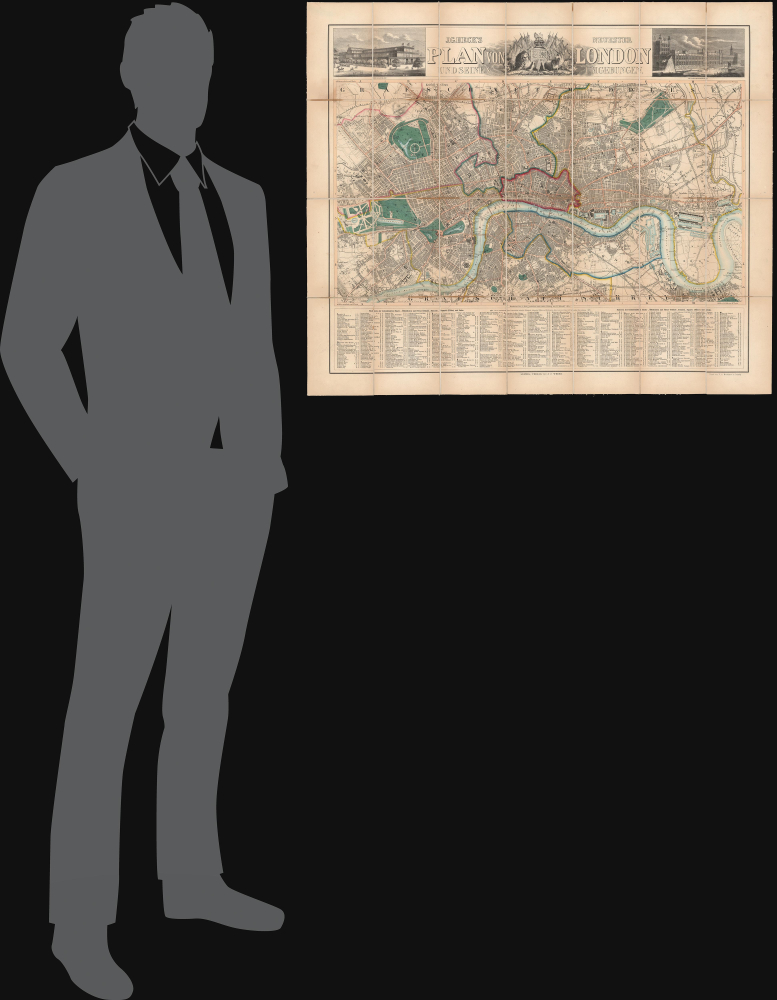 J.G. Heck's neuester Plan von London und seinen Umgebungen. - Alternate View 1