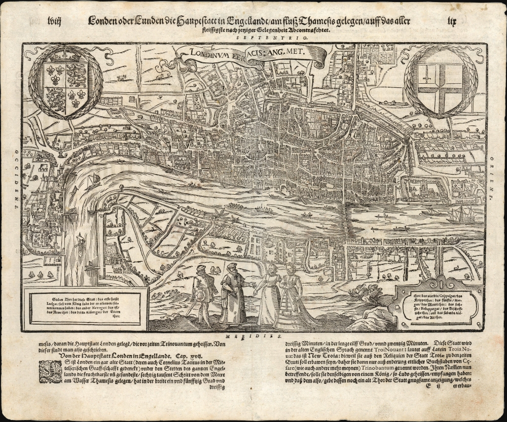 Londen oder Lunden die Hauptstatt in Engellandt / am fluß Thamesis gelegen/ auff das aller fleißsigste nach jetziger gelegenheit abcontrafehtet. - Main View