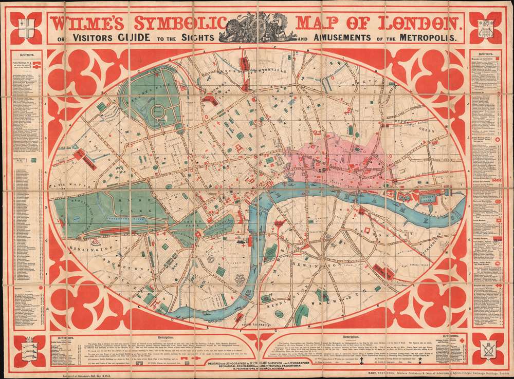 Wilme's Symbolic Map of London. Or Visitors Guide to the Sights and Amusements of the Metropolis. - Main View
