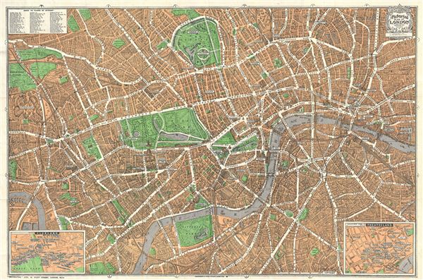 Geographia Pictoria Plan of London. - Main View