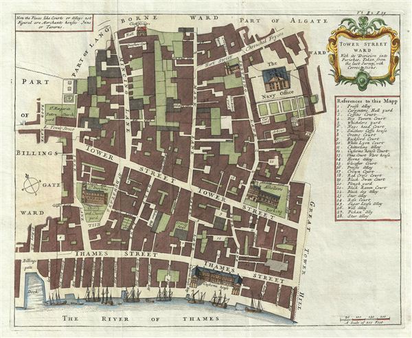 Tower Street Ward With its Division into the Parishes, Taken from the last Survey with Corrections. - Main View