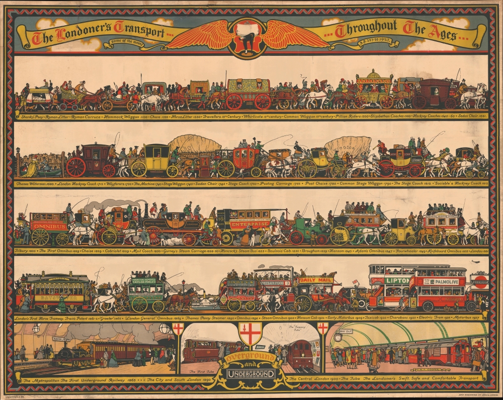 The Londoner's Transport Throughout the Ages. Some of the Means A.D. 327 to 1927. - Main View