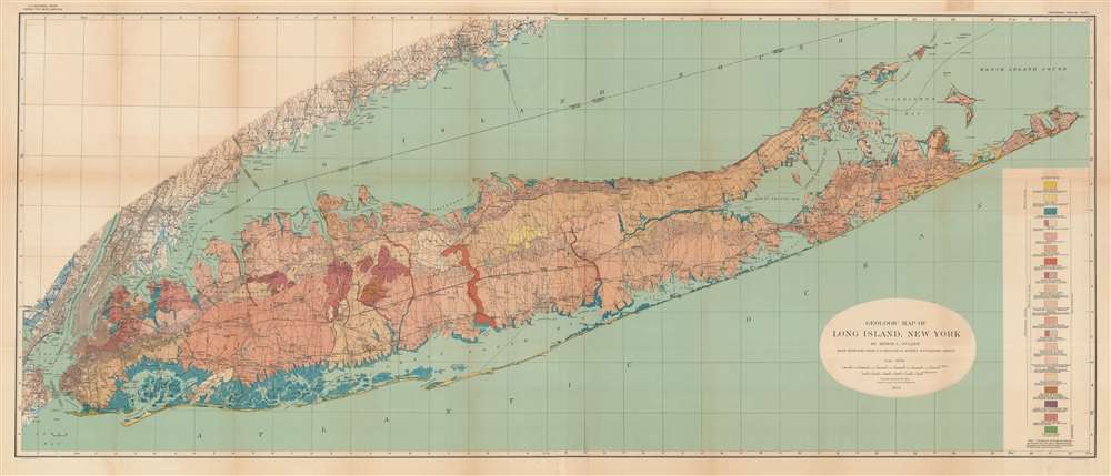 Geologic Map of Long Island, New York. - Main View
