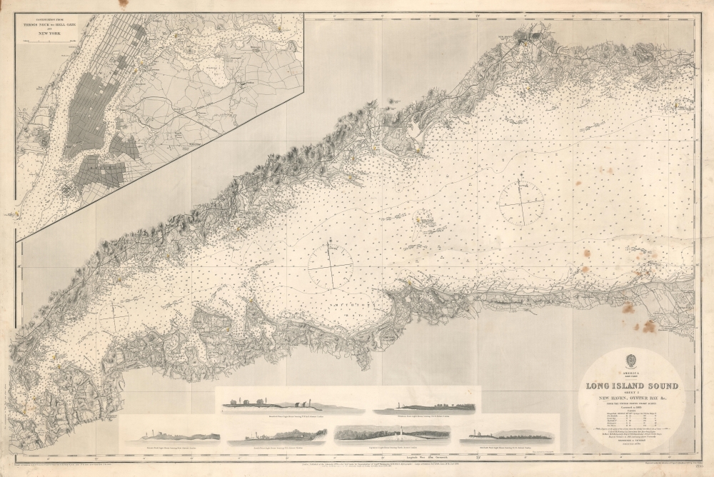 America East Coast. Long Island Sound Sheet 2 New Haven, Oyster Bay etc. - Main View