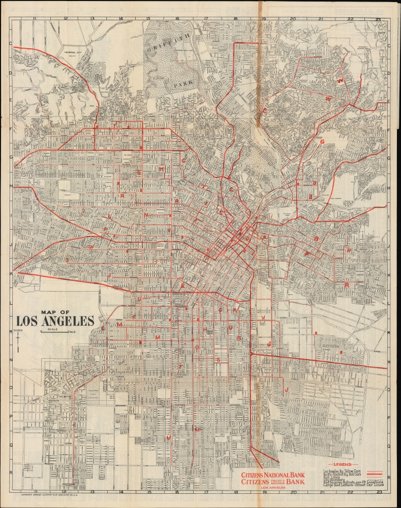 Map of Los Angeles. / Map of Los Angeles and District. - Main View