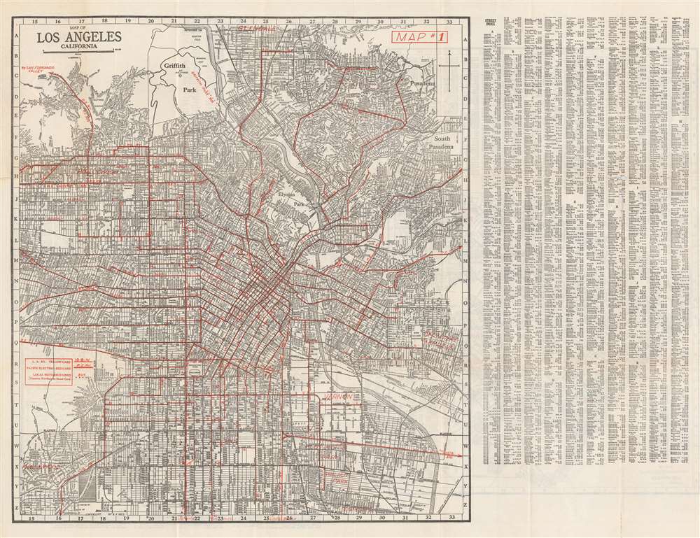 Map of Los Angeles California. - Main View