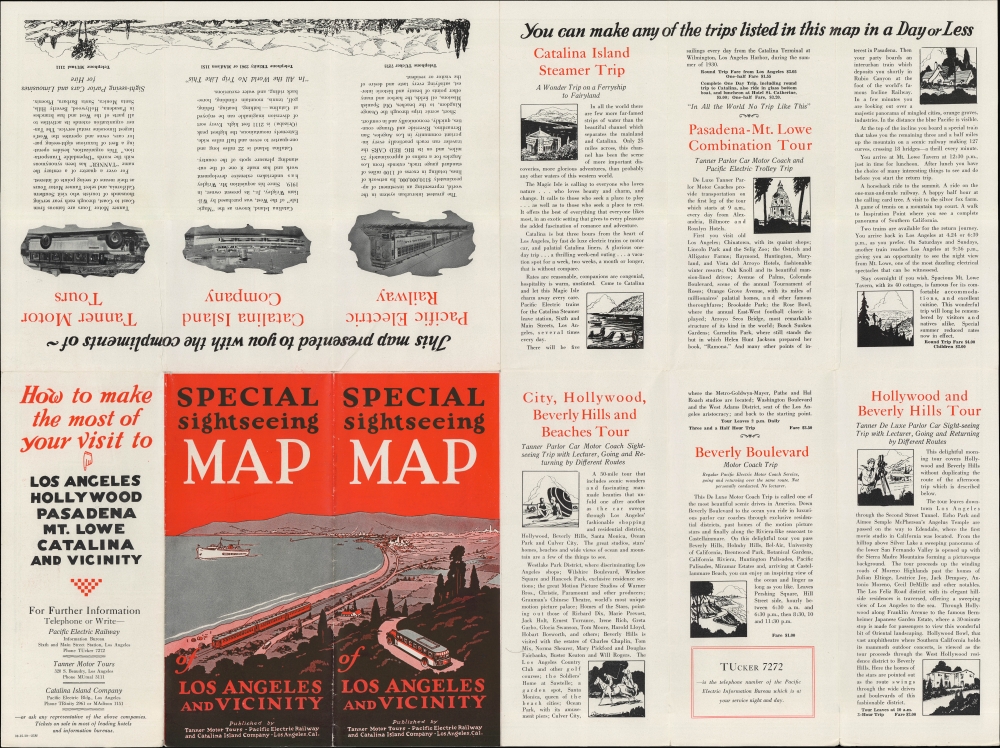 Special Sightseeing Map of Los Angeles and Vicinity. - Alternate View 1