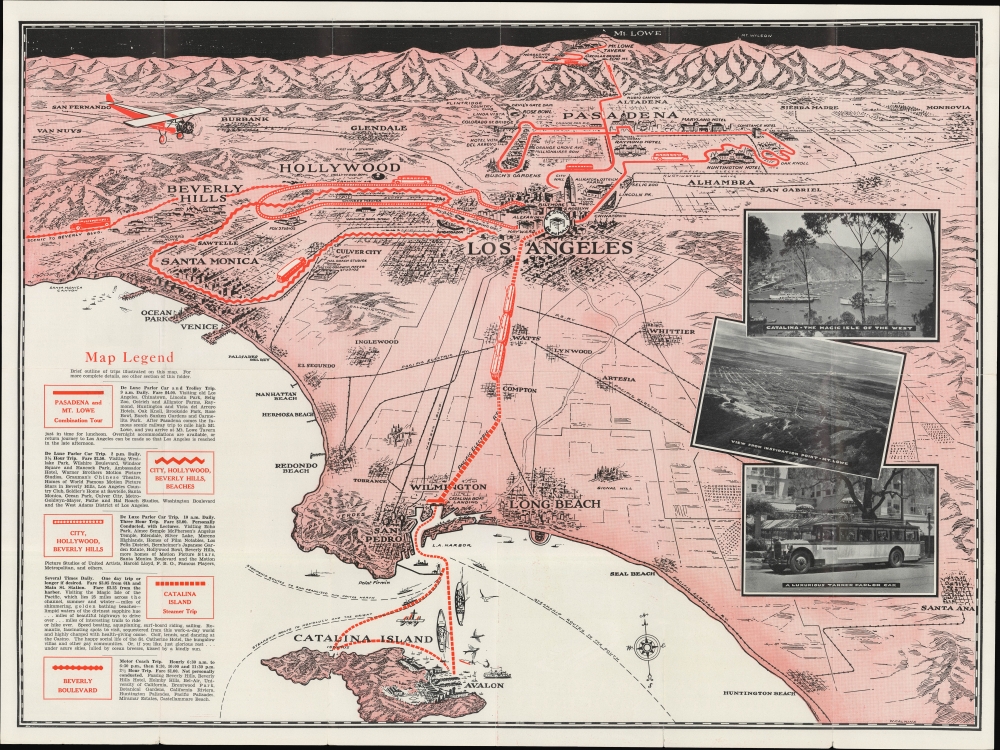 Special Sightseeing Map of Los Angeles and Vicinity. - Main View