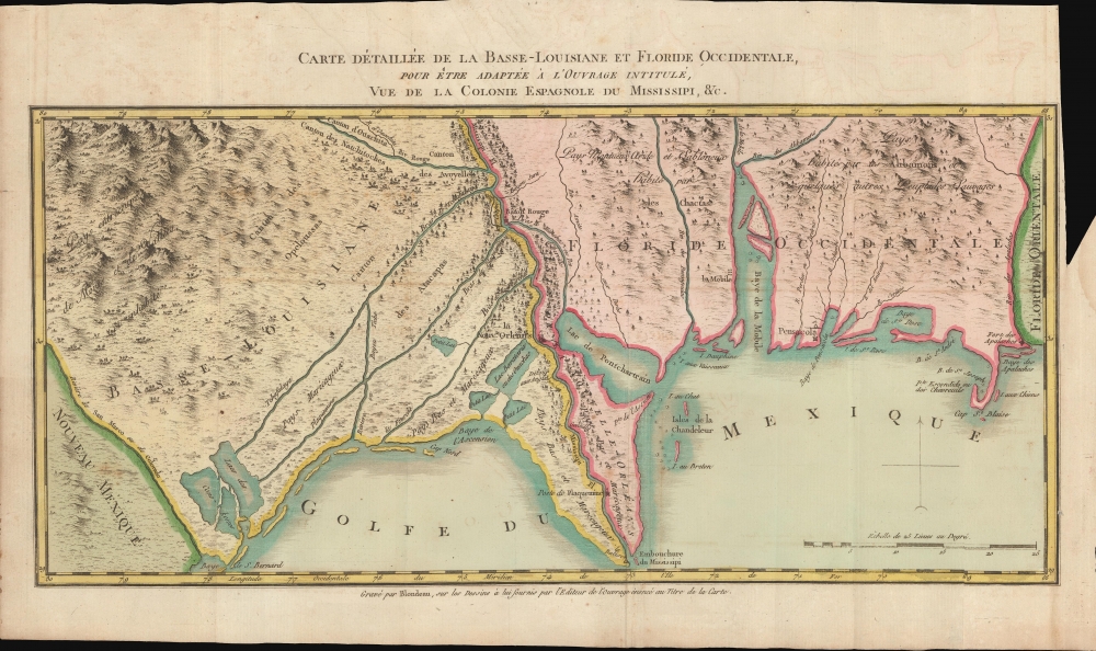 Vue de la colonie Espagnole du Mississipi, ou des provinces de Louisiane et Floride Occidentale, en l'année 1802 de Louisiane et Floride occidentale, en l'année 1802, par un observateur résidant sur les lieux. - Alternate View 1