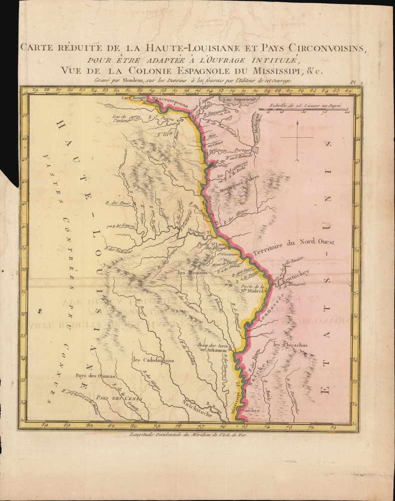 Vue de la colonie Espagnole du Mississipi, ou des provinces de Louisiane et Floride Occidentale, en l'année 1802 de Louisiane et Floride occidentale, en l'année 1802, par un observateur résidant sur les lieux. - Alternate View 2