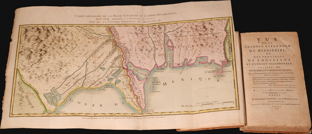 Vue de la colonie Espagnole du Mississipi, ou des provinces de Louisiane et Floride Occidentale, en l'année 1802 de Louisiane et Floride occidentale, en l'année 1802, par un observateur résidant sur les lieux. - Main View