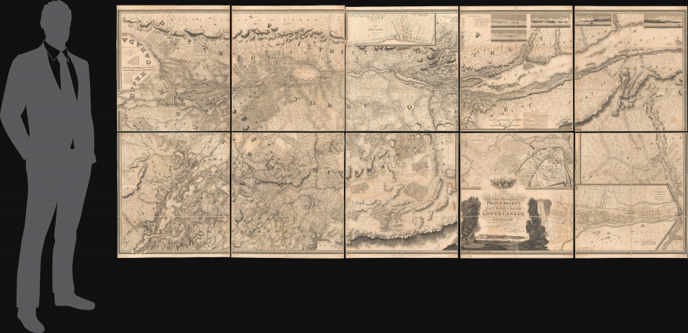 To His Royal Highness George Augustus Frederick, Prince of Wales, Duke of Cornwall ... and Prince Regent of the United Kingdom of Great Britain and Ireland; this Topographical map of the Province of Lower Canada, shewing its division into Districts, Counties, Seigniories, and Townships with all the Lands reserved both for the Crown and the Clergy ... Is with his Royal Hyghnes's Special Permission, Most gratefully dedicated by a Faithful and Zealous Canadian Subject, and His Royal Highnes's Most Obedient and Devoted Servant, Joseph Bouchette, His Majesty's Surveyor General of the Province and Lieutt. Colonel C.M. - Alternate View 1