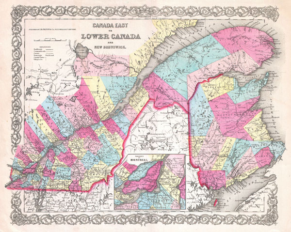 Canada East or Lower Canada and  New Brunswick. - Main View