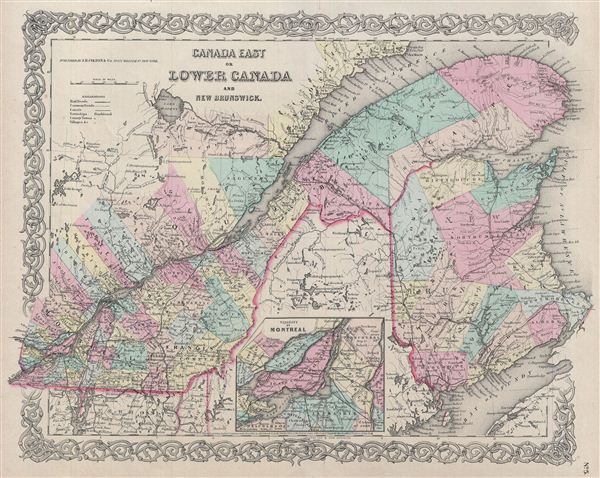 Canada East or Lower Canada And New Brunswick. - Main View
