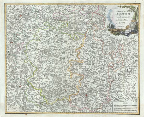 Carte du Duche de Luxembourg, dans laquelle on trouve la partie Meridionale et limitrophe de la Seigneurie de Lyege. - Main View