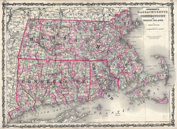 Johnson's Massachusetts, Connecticut, and Rhode Island. - Main View