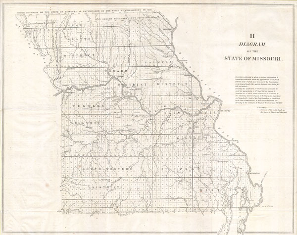 Diagram Of The State Of Missouri  Geographicus Rare