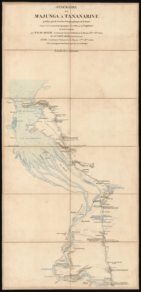 Itineraire de Majunga a Tananarive publie par le Service Geographique de l'Armée... - Alternate View 2