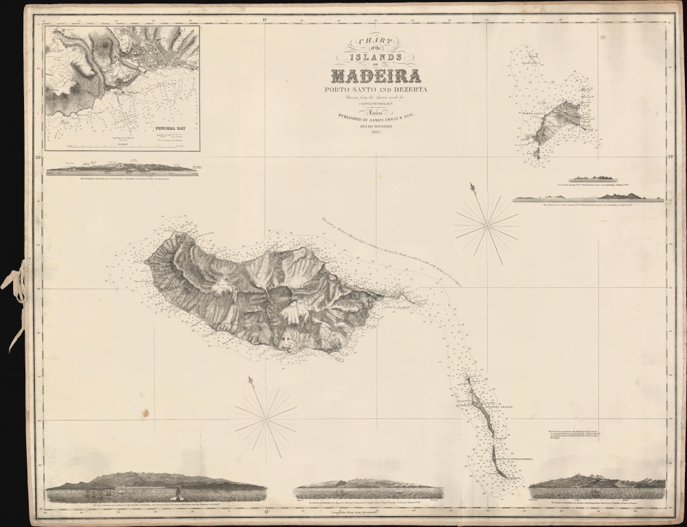 Rare Chart of the Caribbean Islands Published by James Imray & Son, London, 1866 Rare Chart of the Caribbean Islands Published by James Imray & Son, London, 1866
