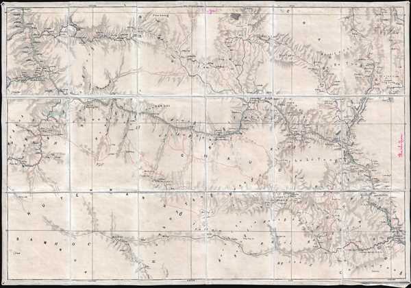 1910 French Map of the Mai Chau region of northern Vietnam