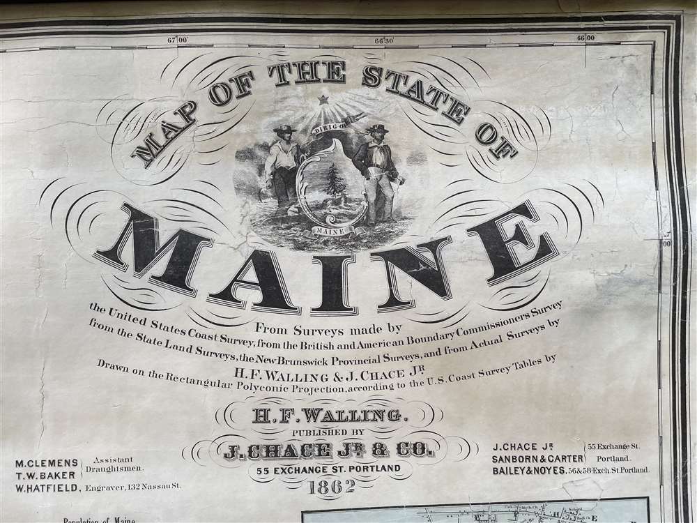 Map of the State of Maine. - Alternate View 2