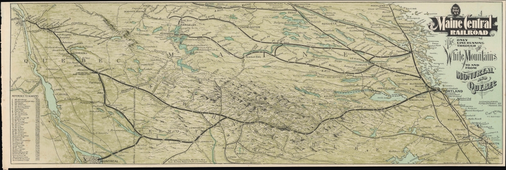 Maine Central Railroad The Only Line Running through the White Mountains to and from Montreal and Quebec. - Main View