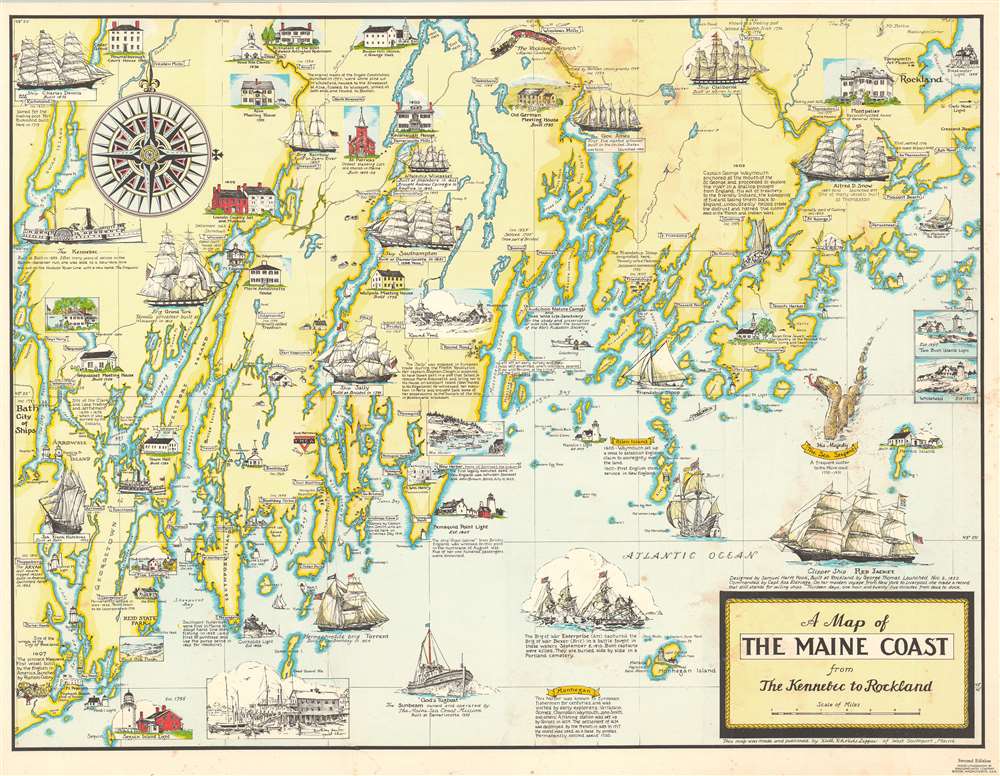 A Map of the Maine Coast from the Kennebec to Rockland. - Main View