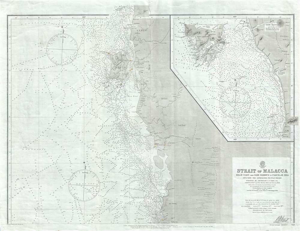 Strait of Malacca Malay Coast, from Bass Harbour to Parcelar Hill Including the Approaches to Pulo Penang. - Main View