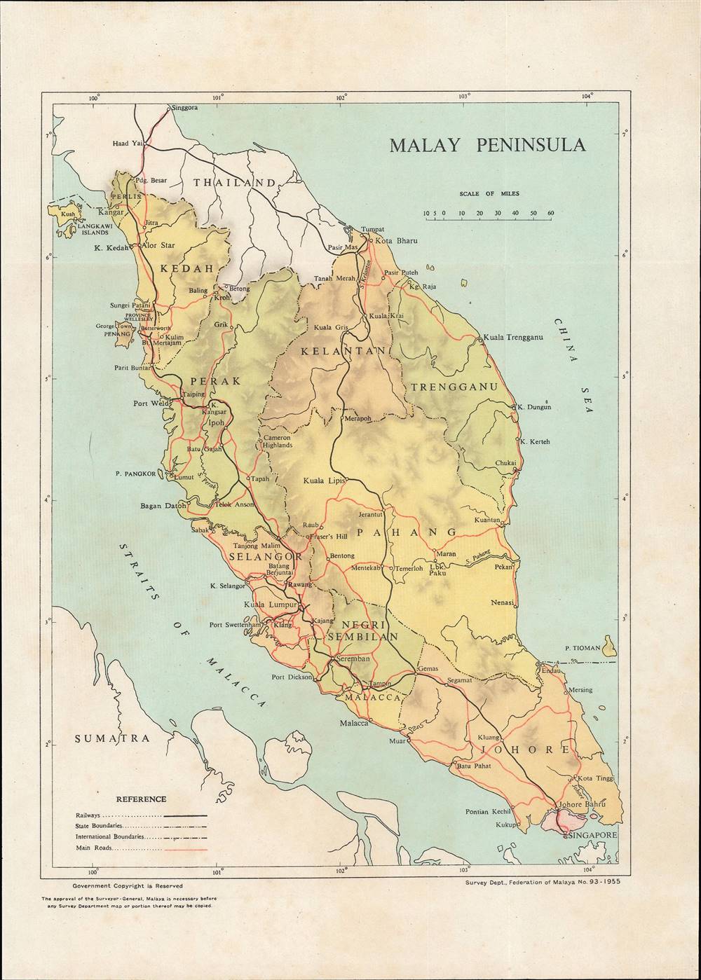 Malay Peninsula.: Geographicus Rare Antique Maps