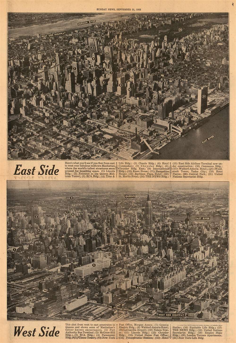 Magnificent New York - World's Greatest City / East Side / West Side. - Alternate View 3