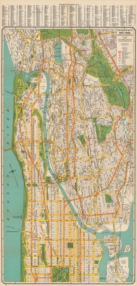 The complete map of New York (Manhattan) / The complete map of New York and Southwestern Bronx. - Alternate View 3