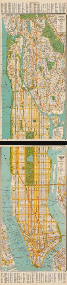 The complete map of New York (Manhattan) / The complete map of New York and Southwestern Bronx. - Main View