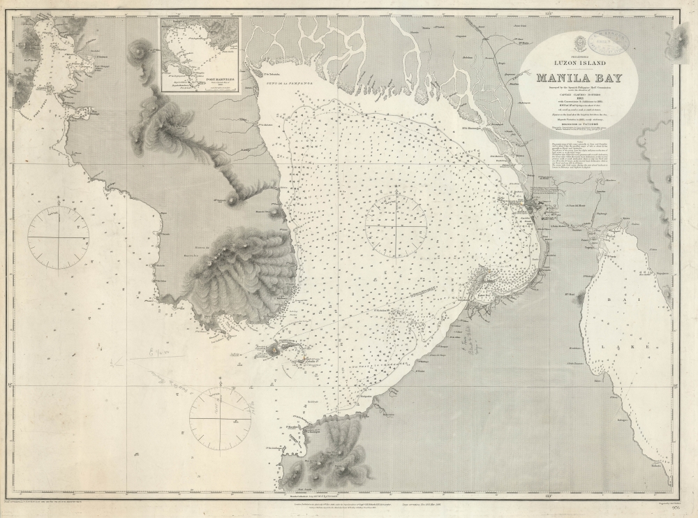 Philippines, Luzon Island, Manila Bay Surveyed by the Spanish Phillipine Hydc. Commission under the direction of Captain Claudio Montero 1861 with Corrections and Additions to 1885. - Main View