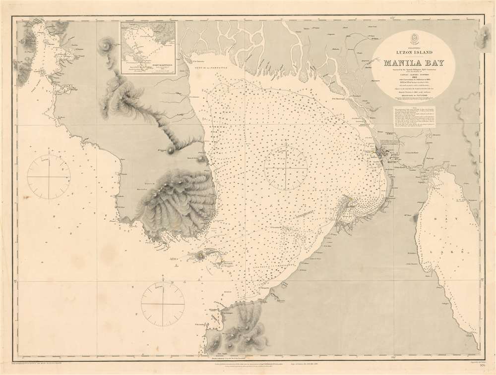 Philippines, Luzon Island, Manila Bay Surveyed by the Spanish Phillipine Hydc. Commission under the direction of Captain Claudio Montero 1861 with Corrections and Additions to 1885. - Main View