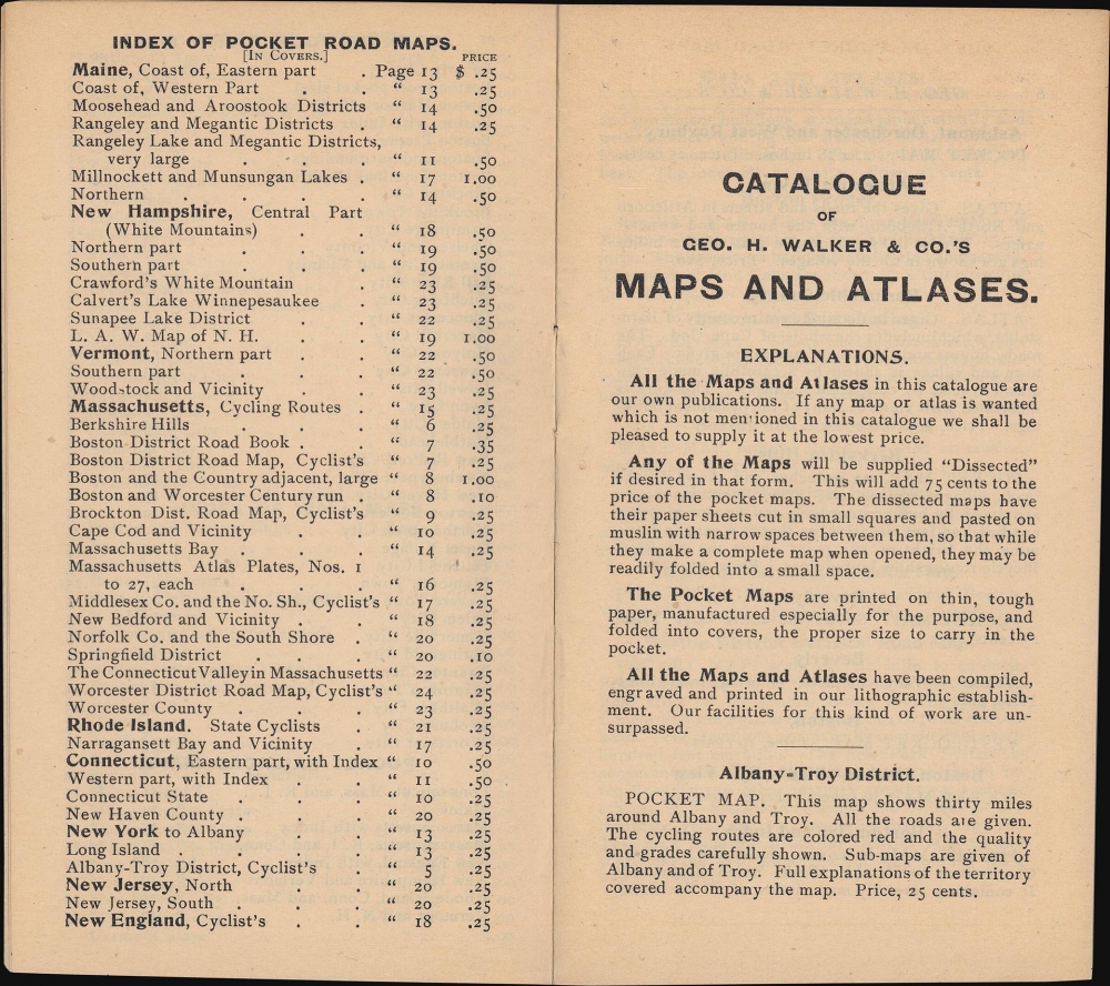 Catalogue of Road Maps, City Maps, and Atlases, Published by Geo. H. Walker and Co. - Alternate View 3