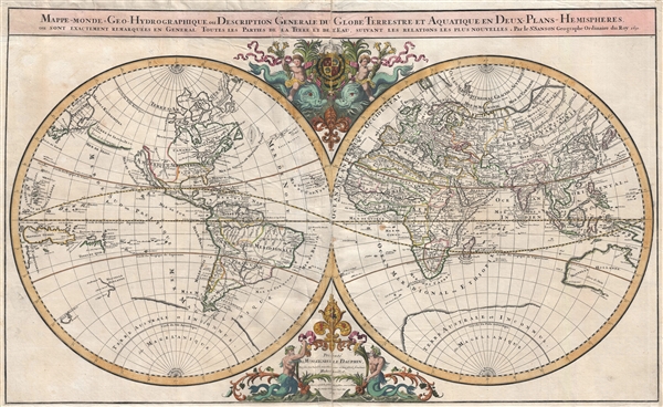 Mappe Monde Geo Hydrographique Ou Description Generale Du