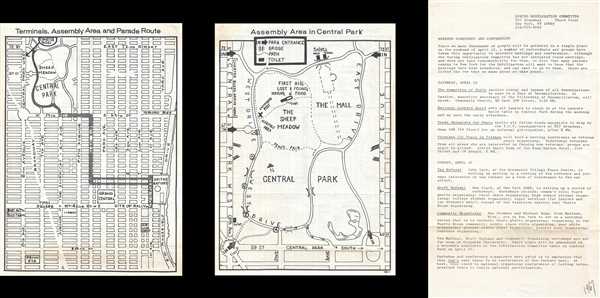 Terminals, Assembly Area and Parade Route. / Assembly Area in Central Park. - Main View