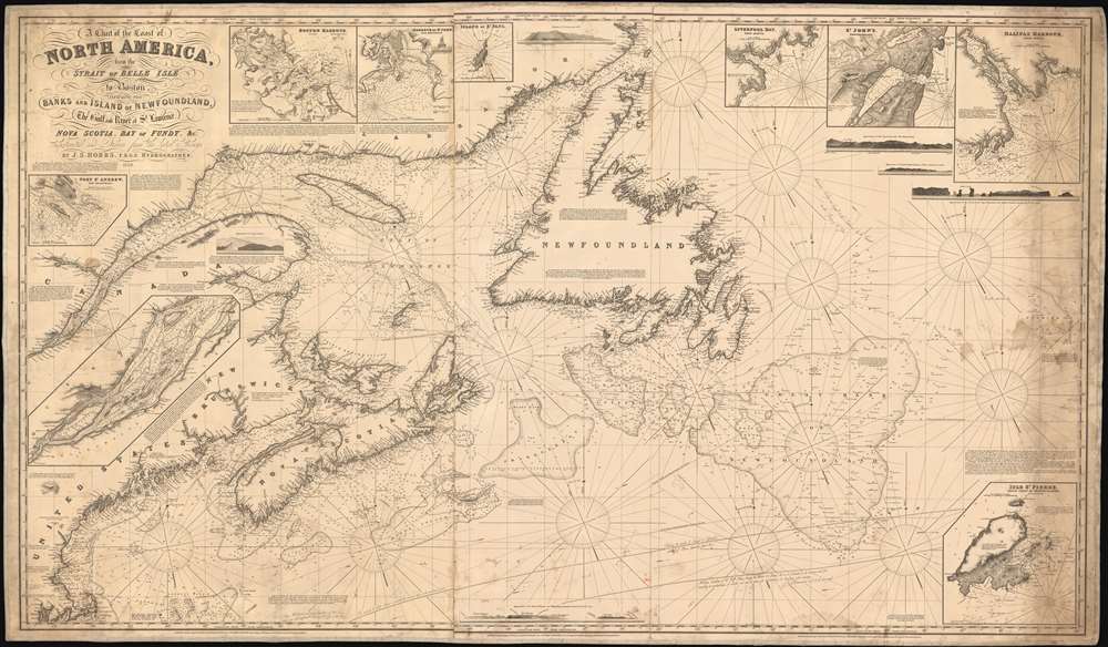 A Chart of the Coast of North America, from the Strait of Belle Isle to Boston including the Banks and Island of Newfoundland, The Gulf and River of St. Lawrence, Nova Scotia, Bay of Fundy, and c. - Main View