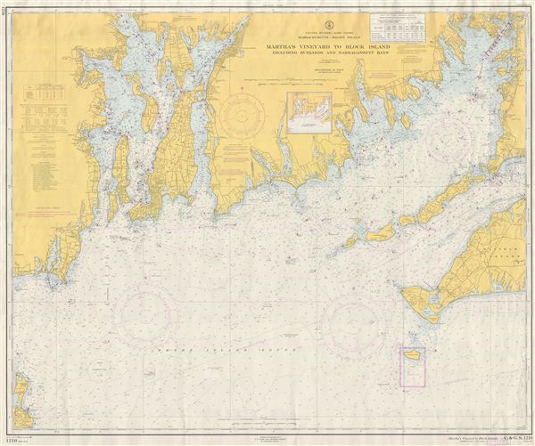 Martha's Vineyard to Block Island Including Buzzards and Narragansett Bays. - Main View