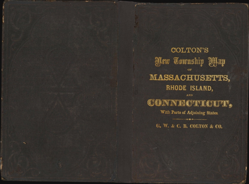 Colton's Railroad and Township Map of Massachusetts, Rhode Island, and Connecticut, with Parts of Maine, New Hampshire, Vermont, and New York. - Alternate View 2