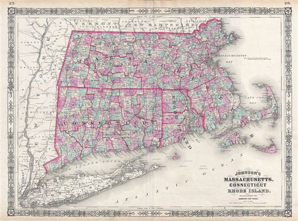 Johnson's Massachusetts, Connecticut and Rhode Island. - Main View