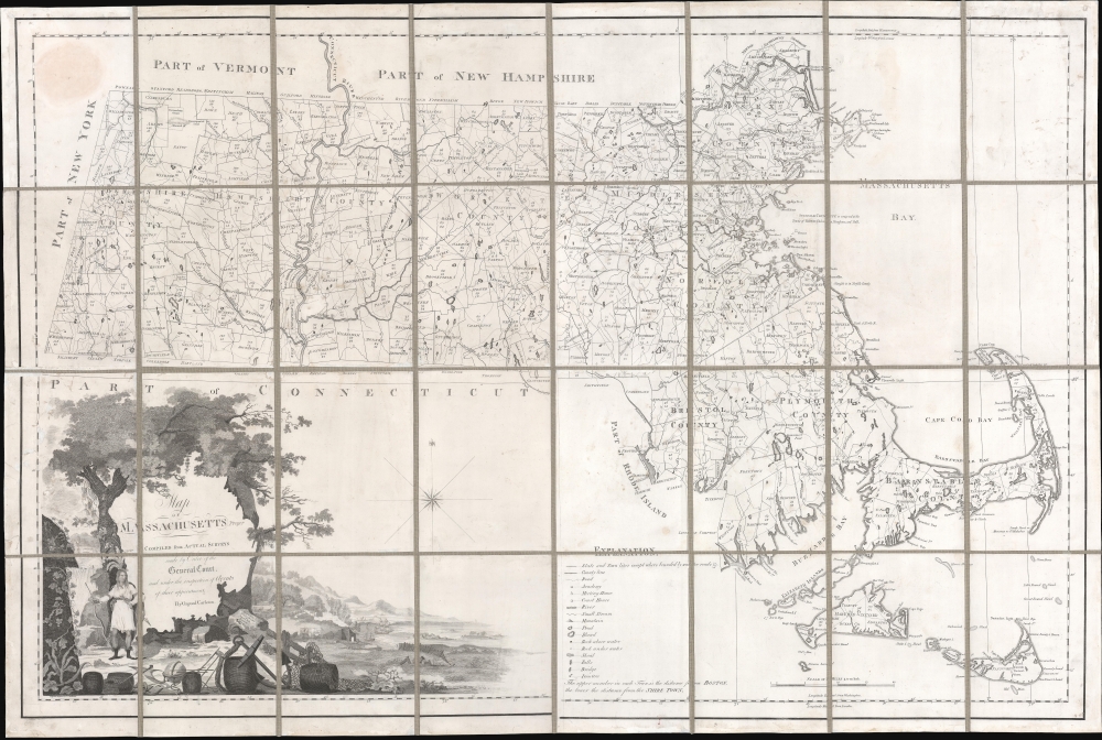 Map of Massachusetts Proper Compiled form Actual Surveys made by Order of the General Court, and under the inspection of Agents of their appointment, by Osgood Carleton. - Main View