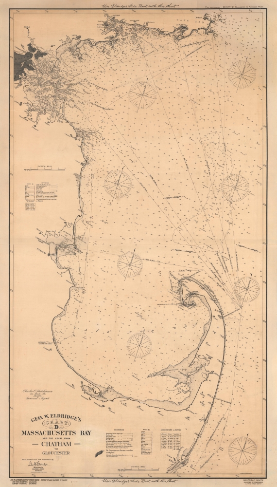 Geo. W. Eldridge's Chart D. Massachusetts Bay and the Coast from Chatham to Gloucester. - Main View