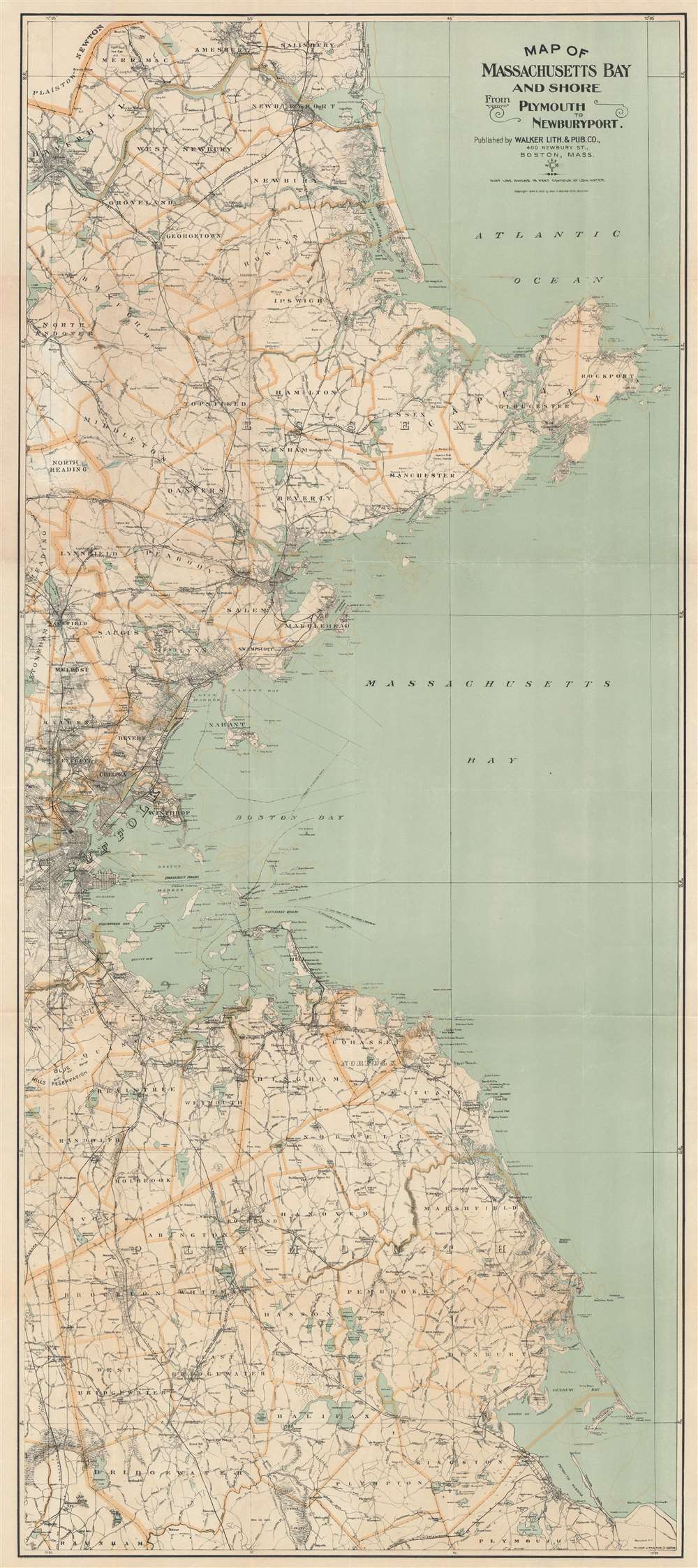 Map of Massachusetts Bay and Shore From Plymouth to Newburyport. - Main View