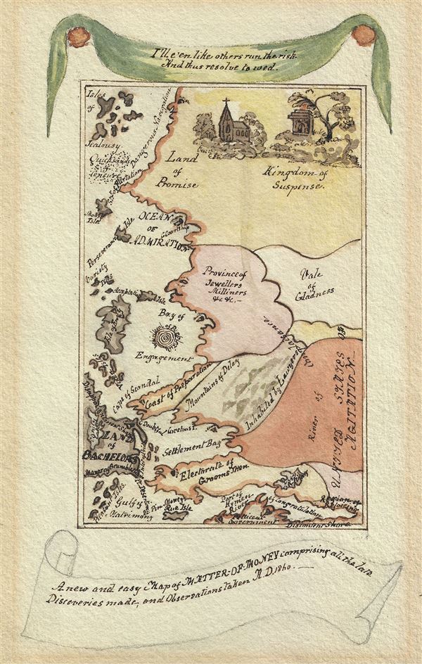 A new and easy Map of Matter-of-Money comprising all the late Discoveries made, and Observations Taken A.D. 1840.